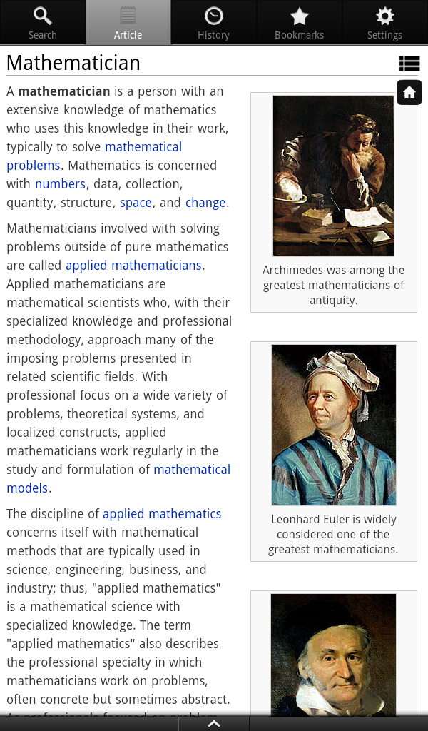 Mathematics for Android