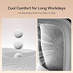 Chaise de bureau SIHOO B100, chaise de bureau ergonomique confortable, chaise d'ordinateur à dossier haut avec support lombaire dynamique adaptatif, accoudoirs rabattables pour jouer de la guitare, chaise de bureau pivotante pour de longues heures, Gris