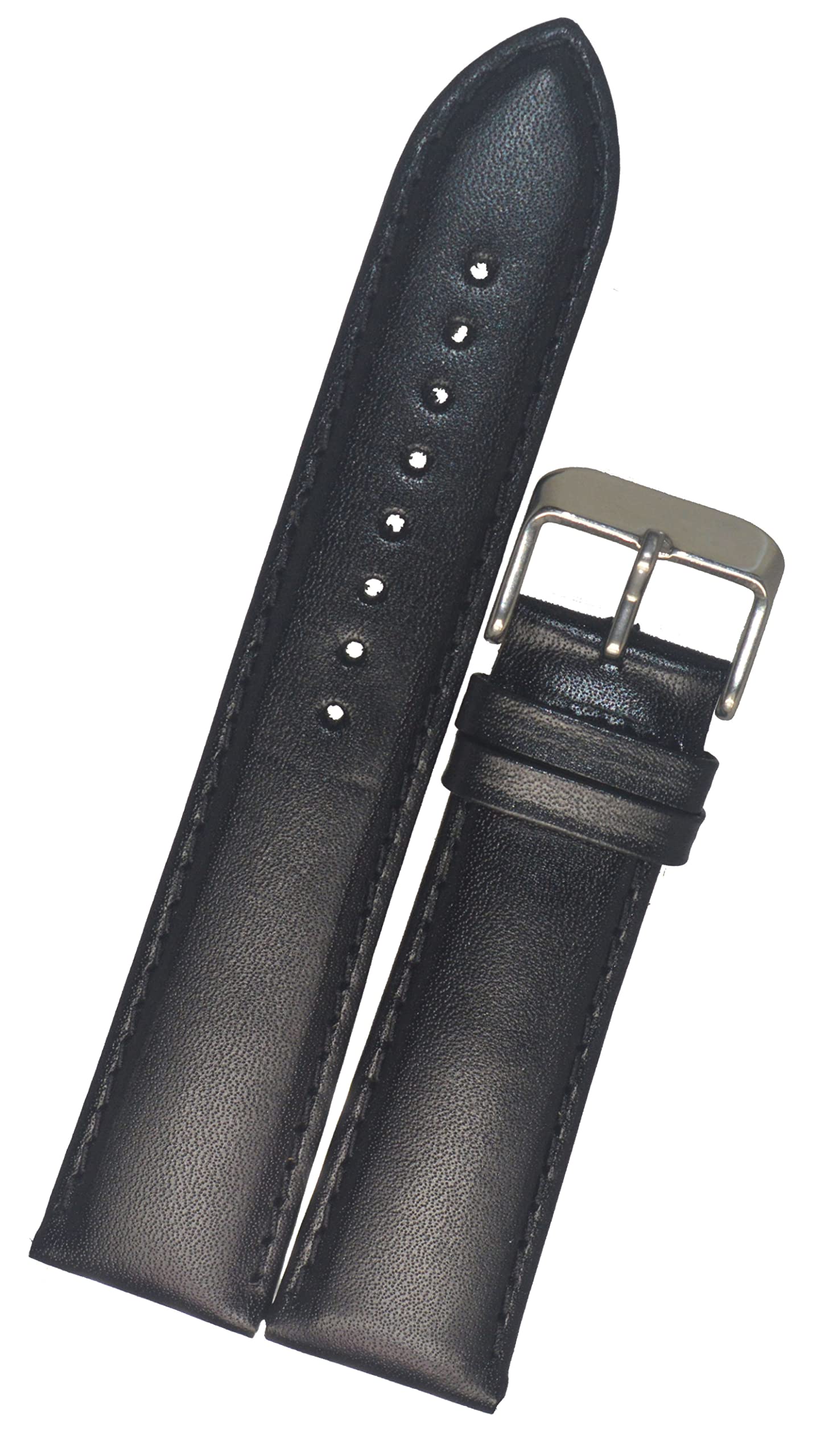 SURU® 18mm Plain Padded Ogive Tip Leather Watch Strap/Watch Band (Size -18mm) Choose Colour - Black, Brown and Blue (Size Guide in 3rd Image) (Black) (B0C2YX7V7S) Amazon Price History, Amazon Price Tracker