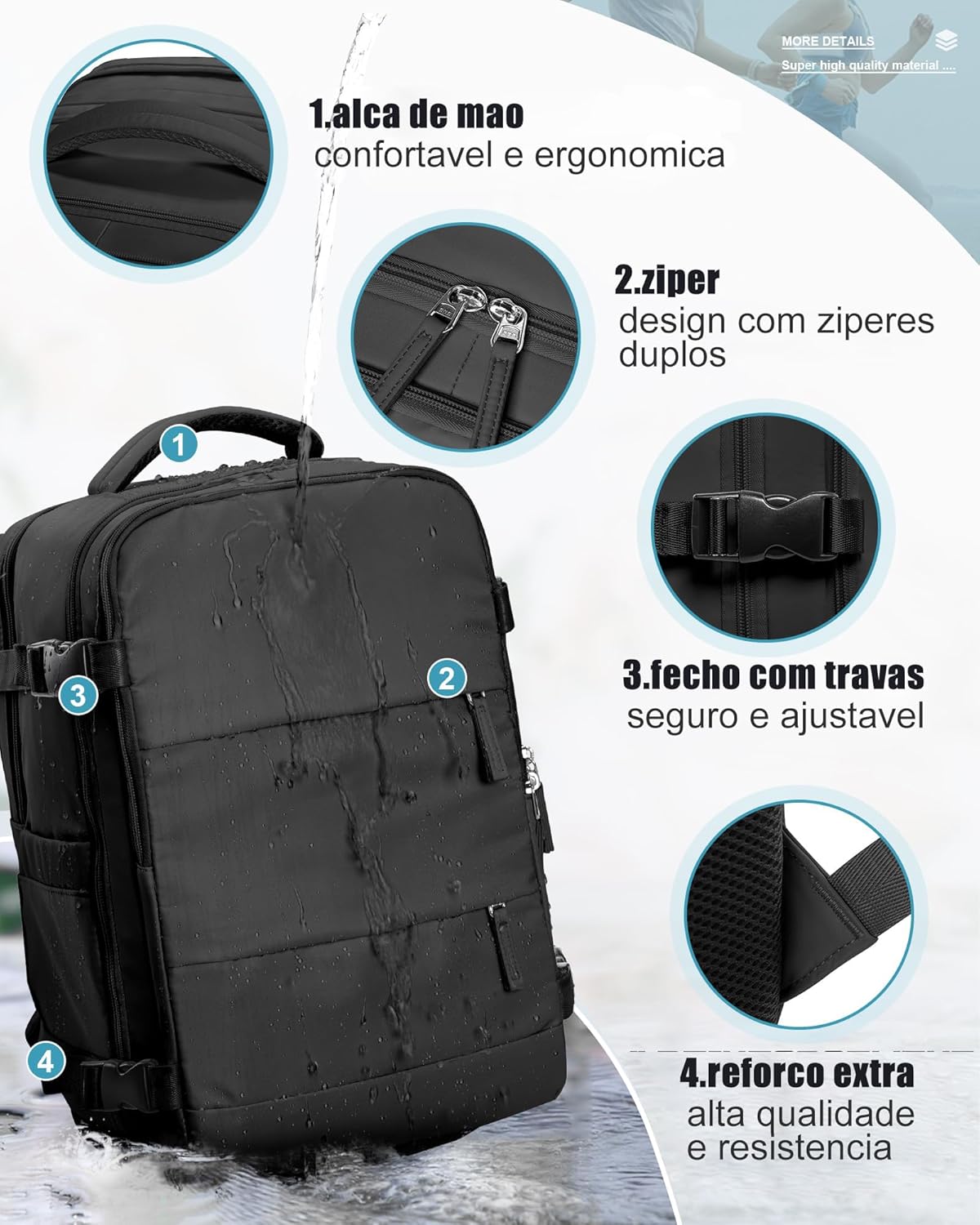Mochila Executiva de Viagem Grande 40L Impermeável com Porta USB, Mochila Compartimento para Notebook, Mochila Feminina/Masculina Reforçada para Trabalho e viagem – VANOVA em promoção! Veja a oferta e mais achadinhos de Bolsas 9 Hoje é o melhor dia para comprar Mochila Executiva de Viagem Grande 40L Impermeável com Porta USB, Mochila Compartimento para Notebook, Mochila Feminina/Masculina Reforçada para Trabalho e viagem – VANOVA com aquele preço maroto! Promoção! Aproveite a oferta! 9