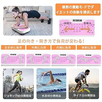 振動トレーニングマシン Amazon | RelaxSport振動マシン 9種類のプログラムモード