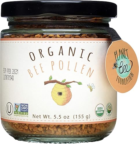 Miniatura 2 de Greenbow Polen de abeja orgánico, 100% certificado por USDA, orgánico, puro y natural, superalimento lleno de proteínas, vitaminas y minerales, 5.47