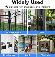 Vista 9 de eLinkSmart Candado de huellas dactilares con llave de respaldo, candado electrónico digital inteligente biométrico resistente a la intemperie