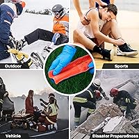 Vista 5 de RHINO RESCUE Férula de primeros auxilios de 36 x 4.3 pulgadas, gris naranja, mantiene los huesos en posición (2, plegada)