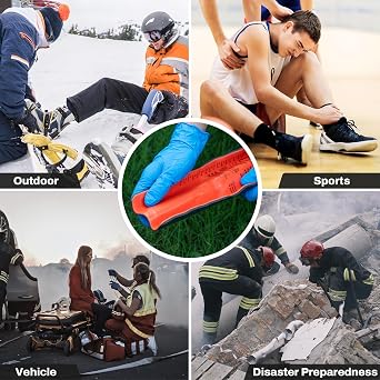RHINO RESCUE First Aid Splint 36 X 4.3 Orange-Gray ، Keep Bones in Position ( 4، Folded )