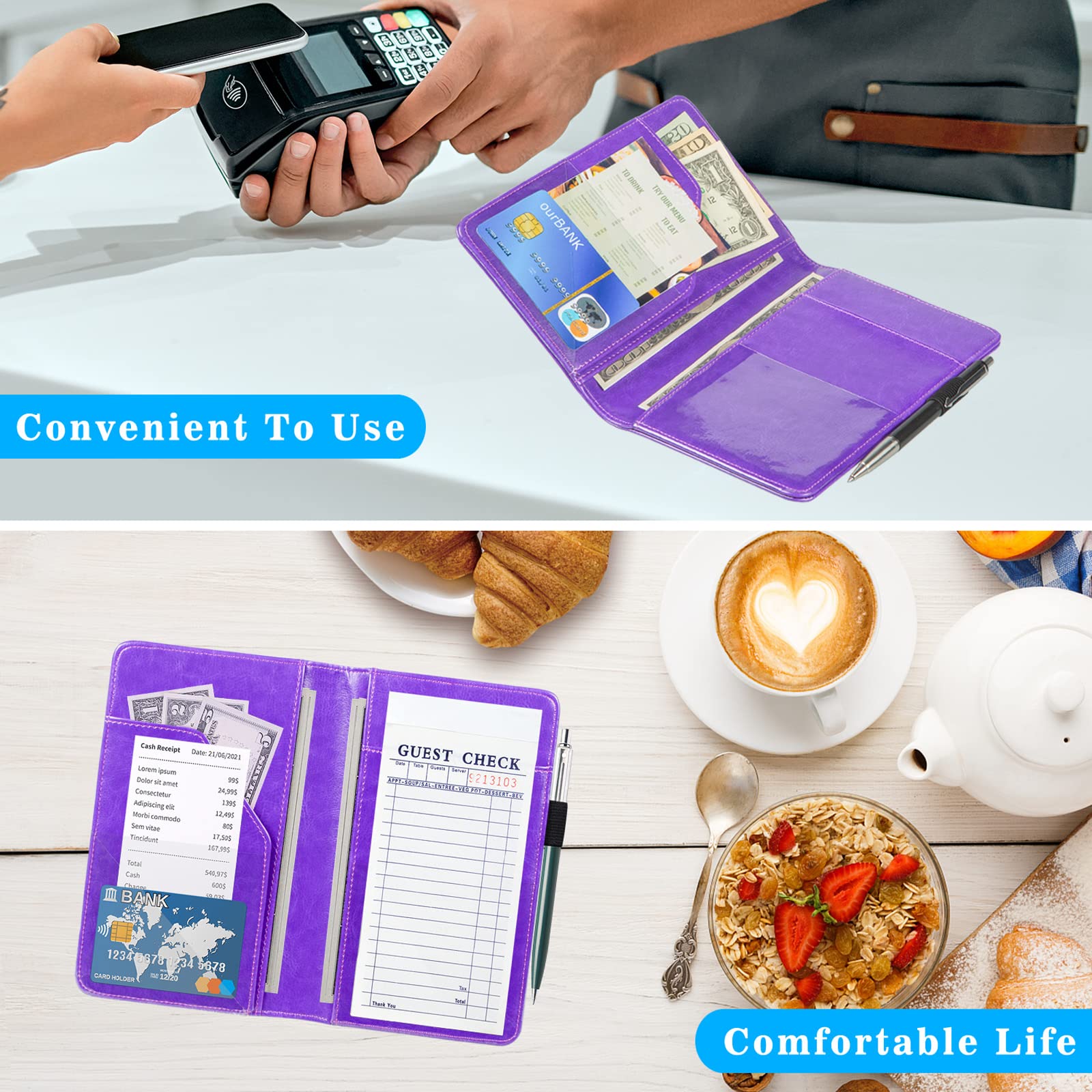 Server Books For Waitress, Guest Book Note Pad, Cute