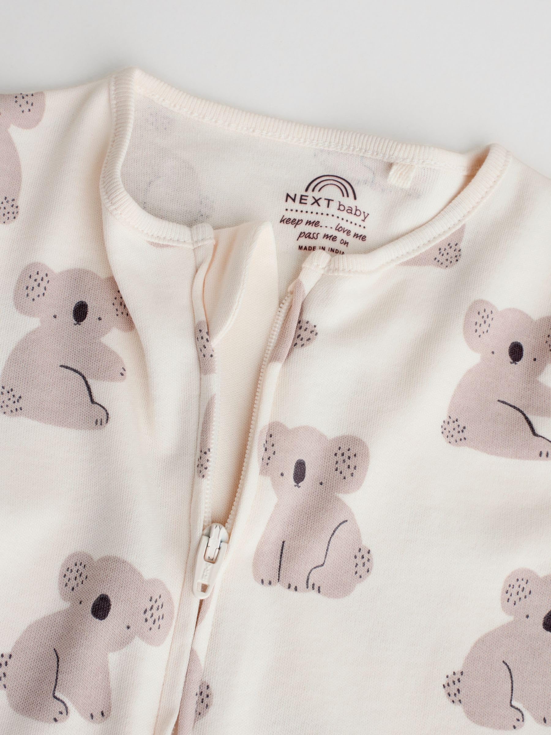 NEXT Unisex Bambino Confezione da 3 Tutine Senza Piedini per Bebè con Zip bidirezionale