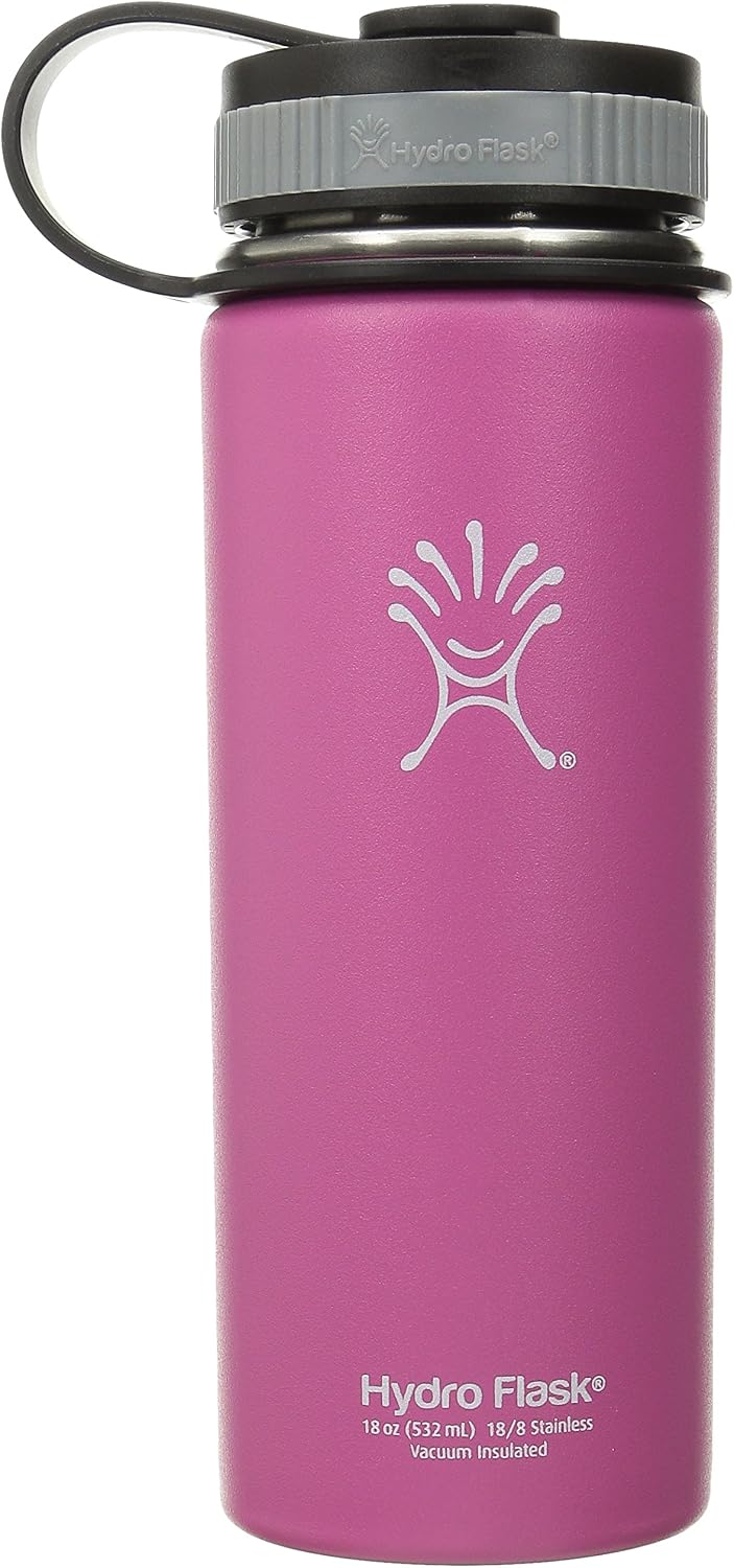 Hydro Flask Insulated Wide Mouth Stainless Steel Water Bottle, Pinkadelic, 32-Ounce