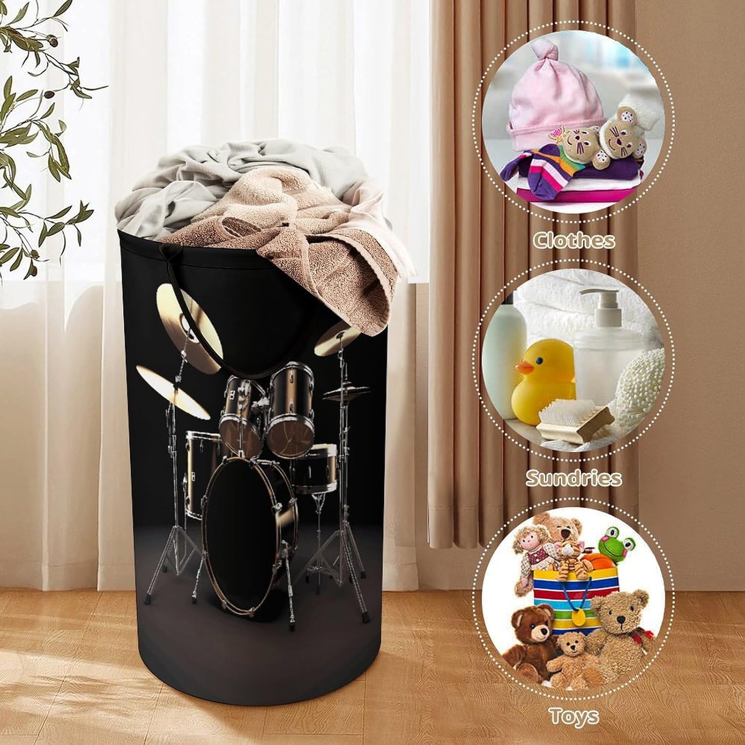 Dirty Clothes Basket Extra Large 110l Open Top Laundry Hamper With Portable Carry Handles, Foldable Waterproof Clothes Basket Spacious Laundry Bag For Bedroom Bathroom Laundry Room Dorm