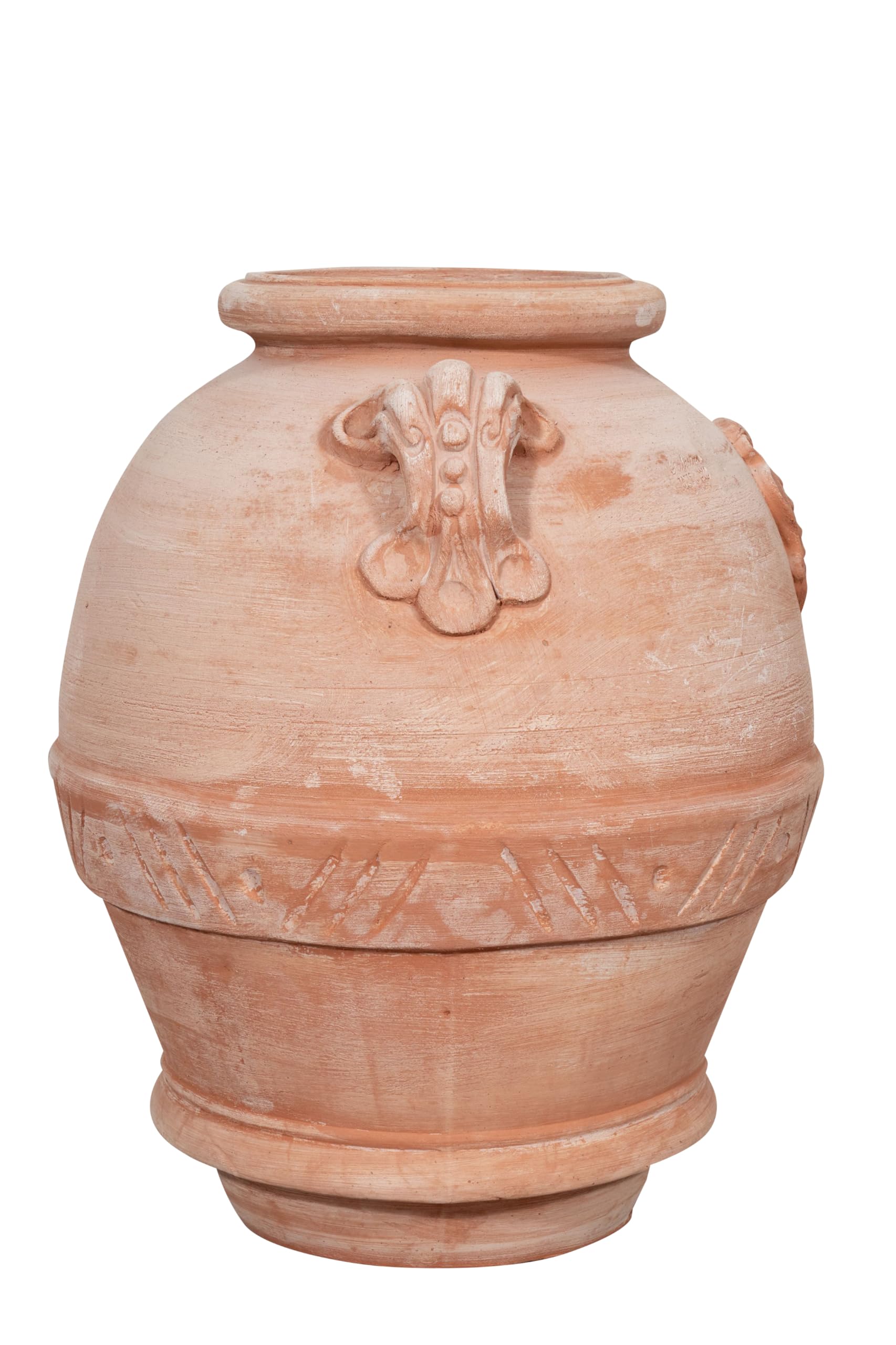 Biscottini Orcio in terracotta con manici 56x46x40 cm - Vasi per piante - Fioriera da esterno - Vaso in terracotta - Vaso alto da interno - Fioriere da esterno decorativa