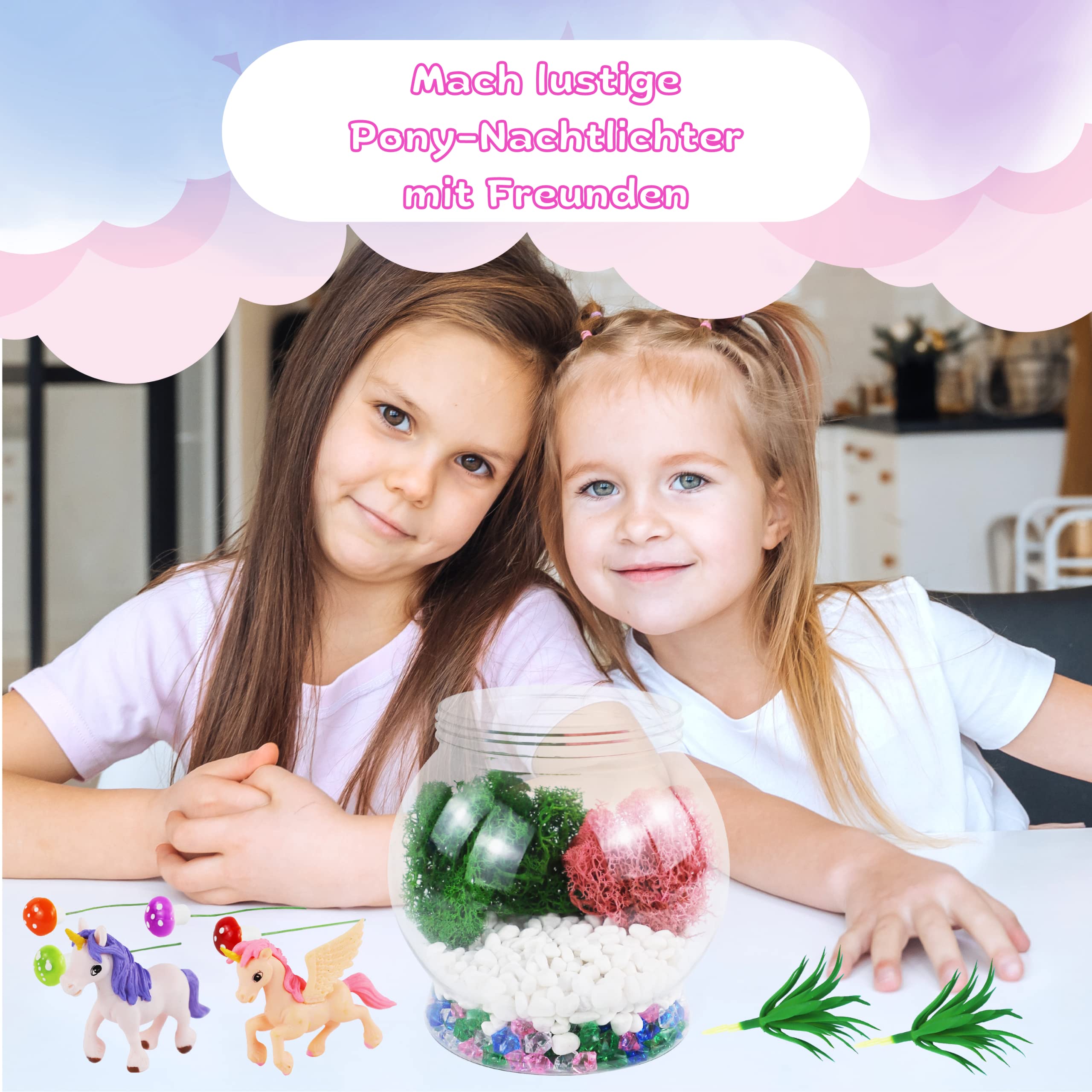 Speelgoed Meisje 8 Jaar Amitié Lane Eenhoorn Terrarium Kit – Nachtlicht & Knutselset Voor Meisjes 5-8 Jaar | Met AR App AR App Interactief Speelgoed