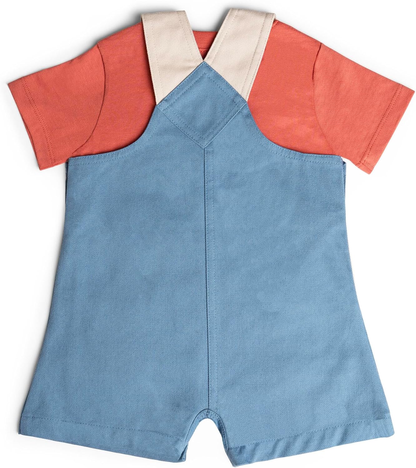 Disney Mickey Mouse Baby Twill Square Neck Short Overalls & T-Shirt Outfit Newborn to Infant Sizes (0-3 Months - 18 Months)