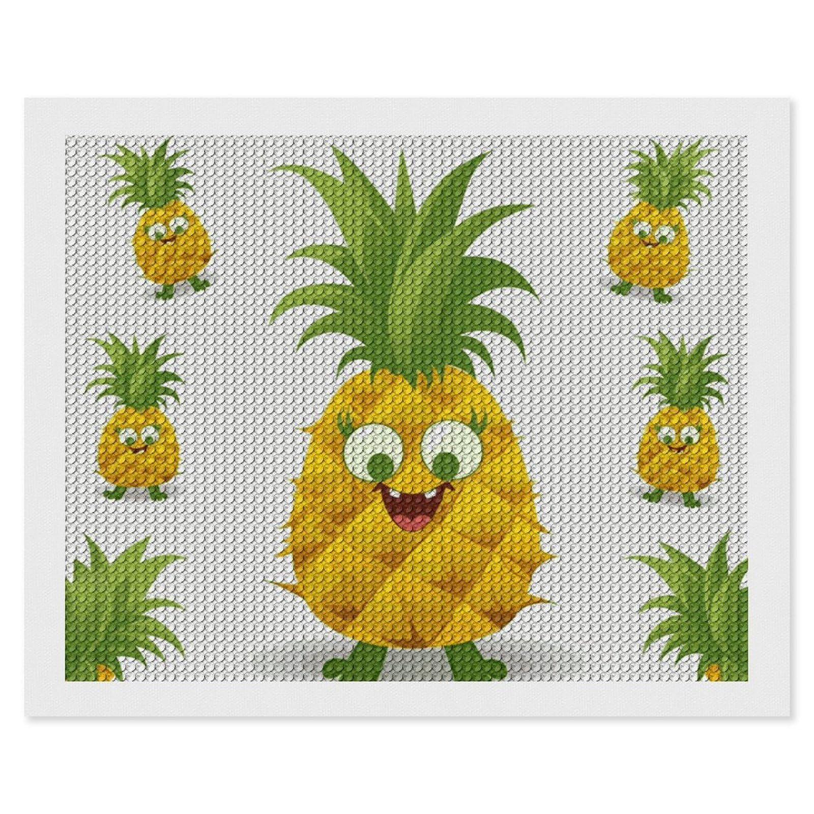 NONHAI Diamond Painting Kits for Adults - DIY Diamond Art Kits for Beginners - Full 5D Paint Drill Diamond Dots Paintings- Pineapple Diamonds Pictures Gem Art and Craft Wall Decor 16"x20"