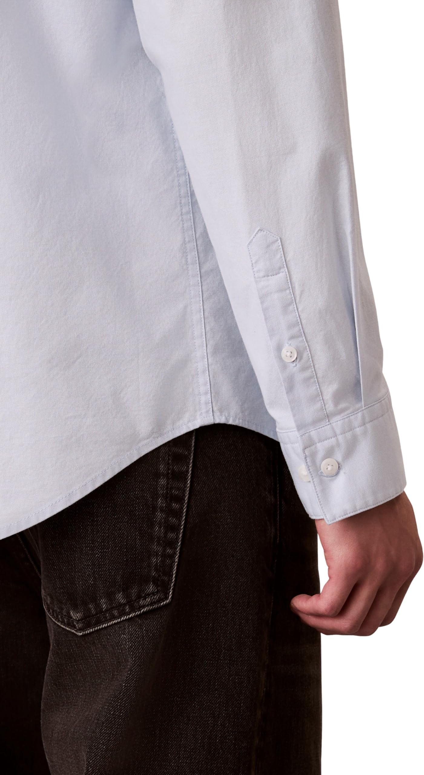 Calvin Klein Camisa Hombre Solid Oxford Classich Shirt Camisa Informal