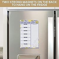 Vista 5 de bloom daily planners - Bloc de notas semanal para planificar las comidas con imanes para el refrigerador, incluye una «Lista de compras
