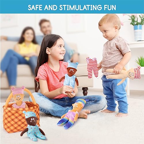 Miniatura 6 de Cesta de bebés  Muñecas de bebé multiculturales  Muñecas de bebé diversas  Muñecas para niños pequeños  Muñeca de bebé  5 muñecas de vestir con