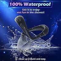 Vista 6 de LUZINE - Anillo vibrador para el pene de silicona recargable con 10 vibraciones intensas, vibrador triangular para hombre para una mayor erección