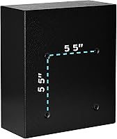 Vista 7 de AdirOffice contenedor con traba - Buzón de correo montado en pared., negro, 631-05-BLK