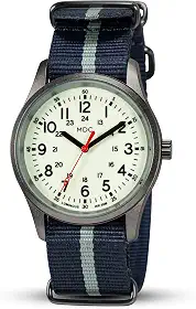 Relógio masculino militar MDC que brilha no escuro para esportes ao ar livre, relógio de pulso à prova d'água com pulseira NATO 12/24 horas