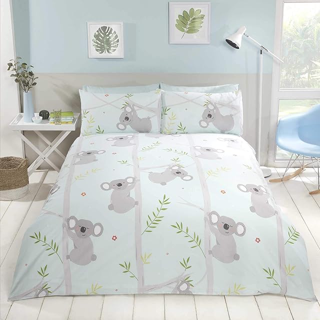 Rapport Home Rapport Fun Koala, Duvet Set, Polyester, Multi, Size: Single-135cm x 200cm