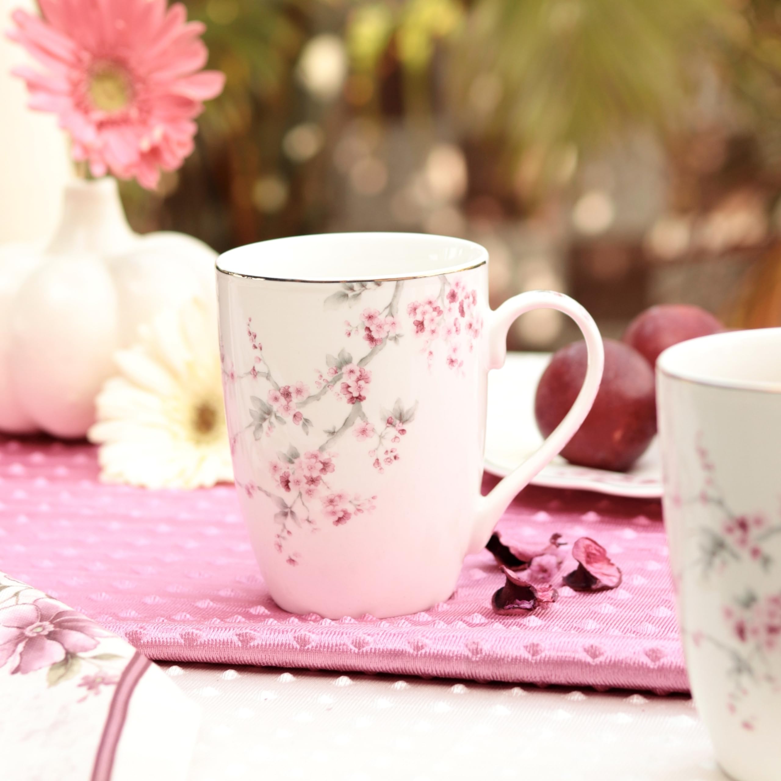 Vigneto Floral Orchid Bliss Coffee Mug Set | Set of 2 Mugs, 300 ML | Finest Premium Porcelain (B0CZTW3DHS) Amazon Price History, Amazon Price Tracker