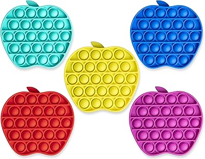 JUMNAT - Bubble Fidget - Bubble Pop - Sensory Fidget Popper - Push Pop Stress Reliever - Autism Special Needs Popping Fidget - Distinct Pop Sound â€“ Bubble Pop Pack of 5 (Multicolor)