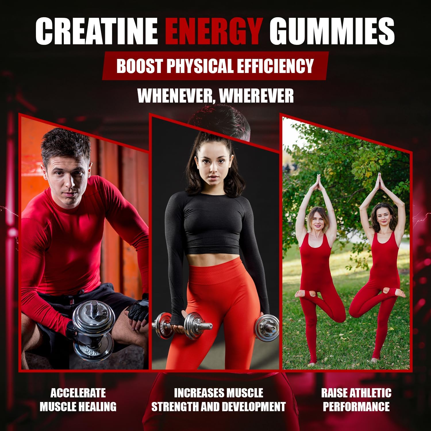 Creatine Monohydrate Gummies 5000mg – Advanced Muscle & Focus Blend with Alpha GPC, B12 & Taurine – Vegan, Sugar-Free, Blueberry & Raspberry Flavors – Made in USA, 120 Gummies (30 Servings)