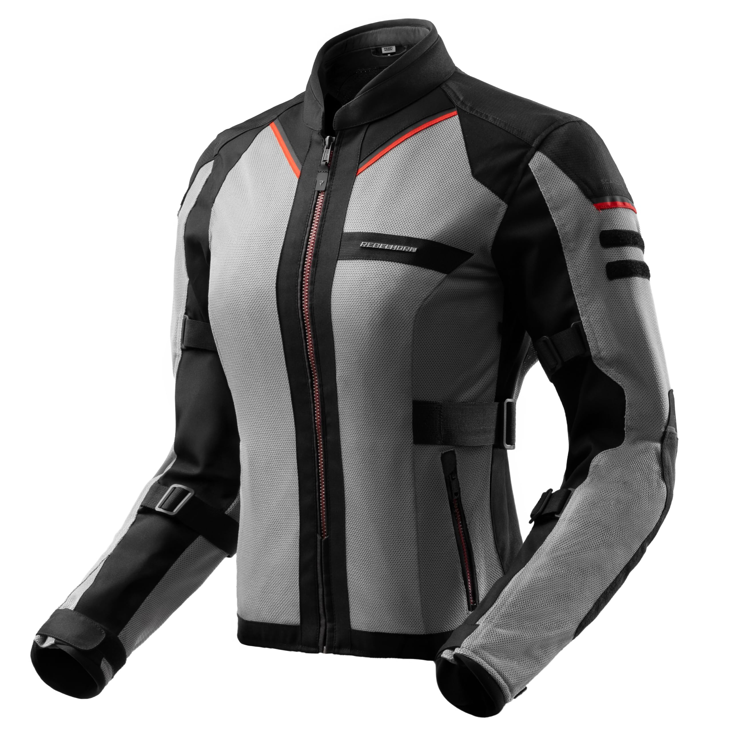 REBELHORN Scandal 3 Women Chaqueta de Moto Mujer | Textil | Protectores de Codos y Hombros Nivel 2 | Amplios Paneles de Ventilación de Malla | Nivel de protección AA | Tallas hasta 7XL