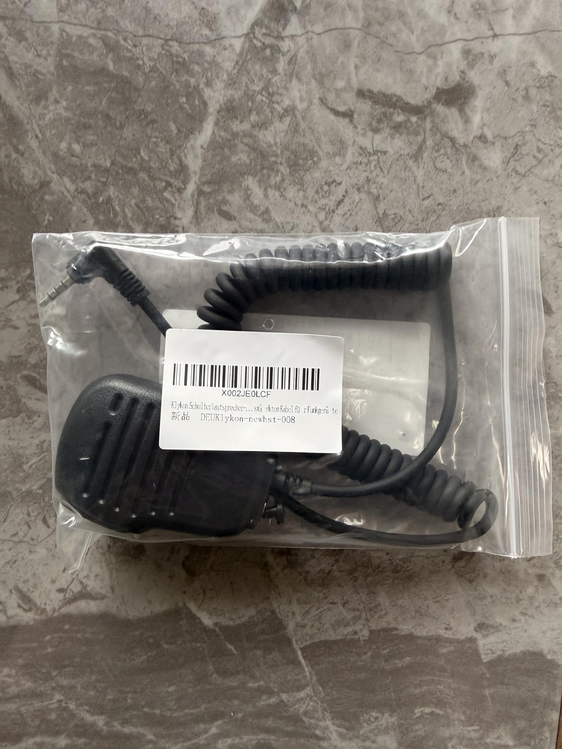 Shoulder Speaker Microphone Compatible with Yaesu/Vertex FT-60R VX-1R VX-2R VX-3R VX-5R, 360° Rotating Stainless Steel Clip, Side PTT, 3.5mm Audio Jack — view 2