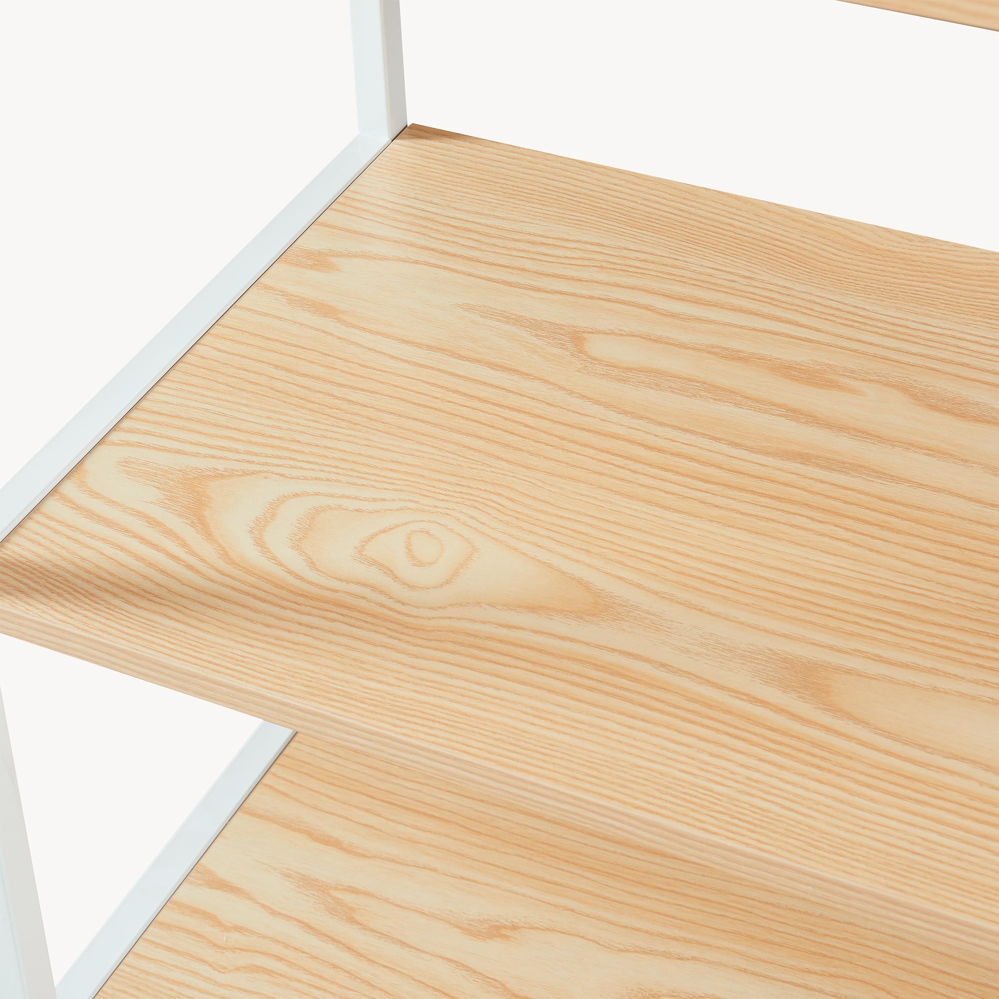 [en.casa] Organizzatore Guardaroba Stand Porta Abiti con Barra Appendiabiti e Ripiani Mobile Porta Vestiti per Cabina Armadio 180x80x40 cm Bianco/Effetto Rovere