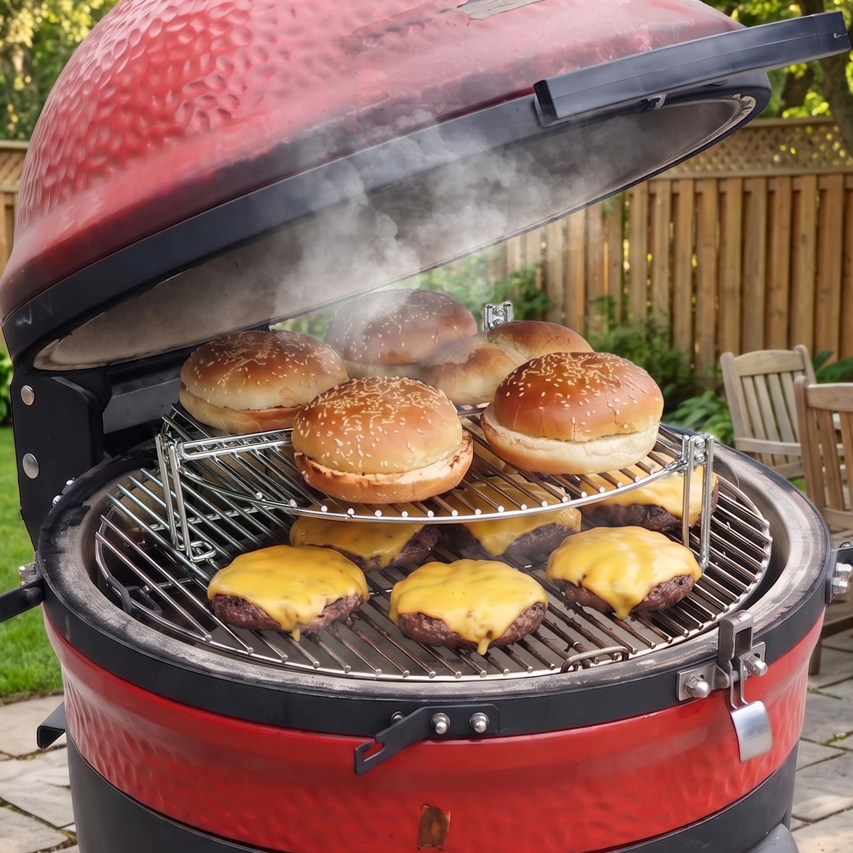 Onlyfire in acciaio INOX con griglia espansore per Kamado e carbonella grill