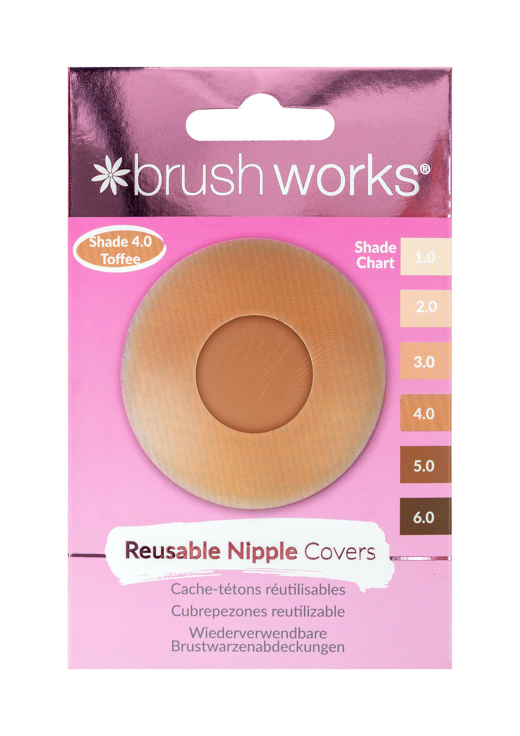 Brushworks Silicone Nipple Covers Shade 4.0 - Toffee