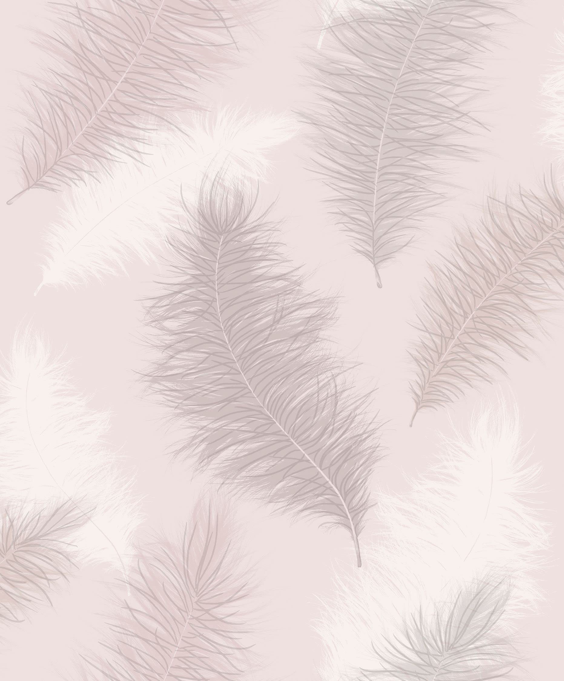 Arthouse Sussaro Feather Wallpaper - Blush - 10.05m Roll