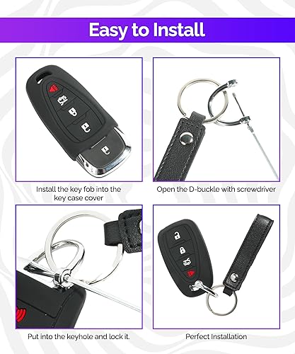 Miniatura 4 de Funda de silicona para llavero de automóvil, con llavero, protector para llave de automóvil, soporte para bolsa con control remoto sin llave, funda