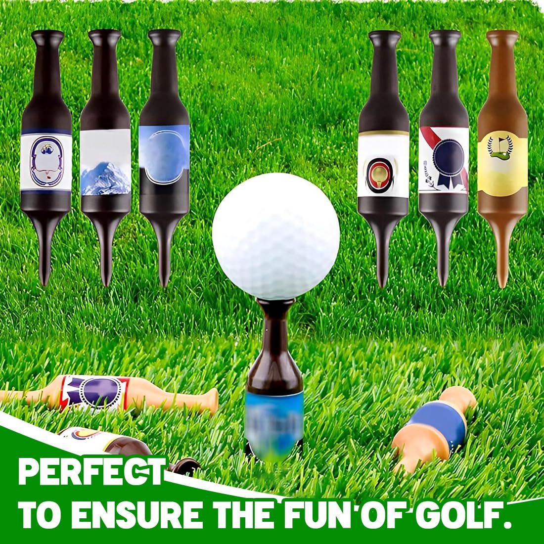 6 pcs de tees de golf de plástico para práctica,tees de golf de plástico pequeños de 100 mm de largo,tees de golf que reducen la fricción lateral, giro duradero y estable para golfistas reutilizables