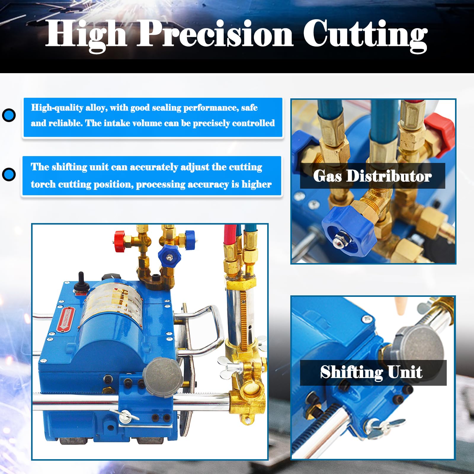 LGXEnzhuo Electromagnetic Track Torch Burner Gas Pipe Cutting Machine 0.2