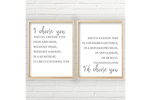 I Choose You Sign Set for Couples - Farmhouse Decor Wall Art...