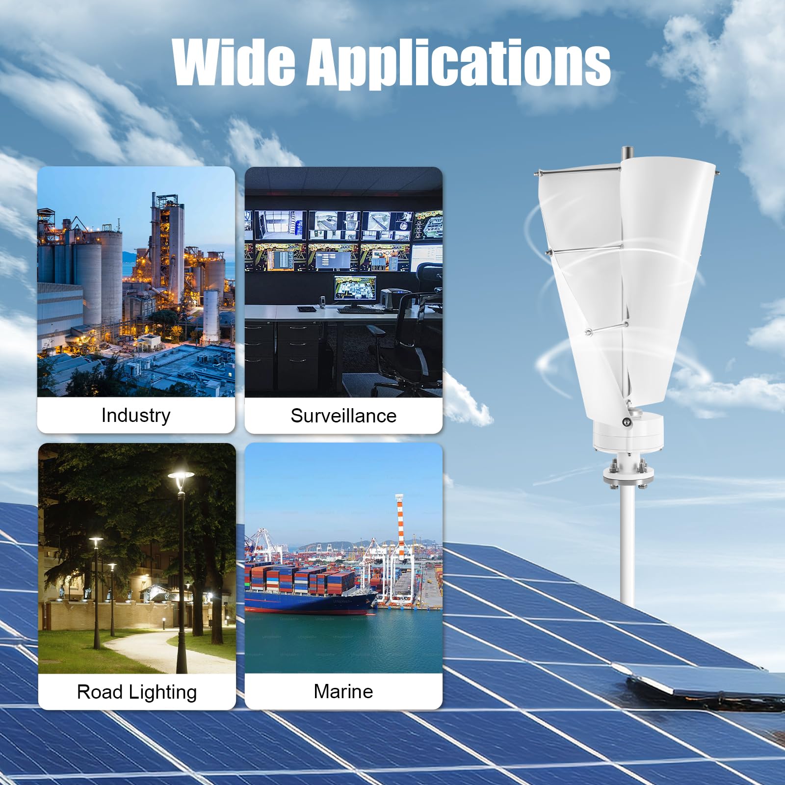 Generatore di turbine eoliche verticali da 500 W 12 V con regolatore eolico a levitazione magnetica verticale turbine eoliche,turbine eoliche domestiche,Per casa, giardino, barca