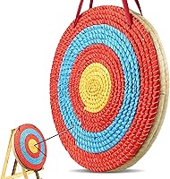 Vista 10 de VEVOR Straw Archery Targets, 20" Round Archery Target for Backyard, Traditional Solid Straw, Red