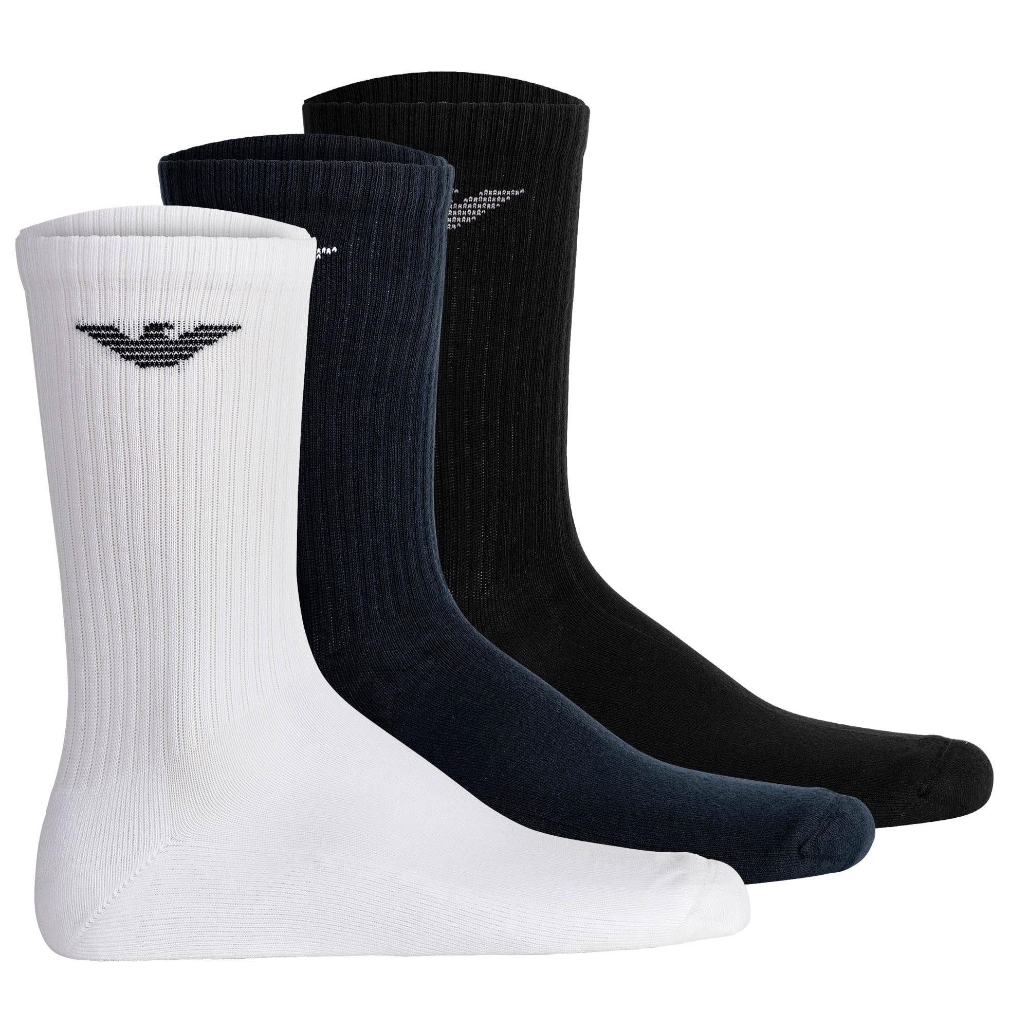 Emporio Armani Herren 3er-Pack Kurze Socken