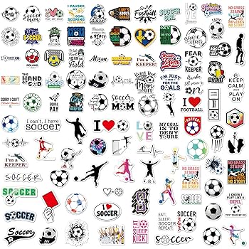 Amazon.co.jp: 100枚キッズサッカーステッカーウォーターボトル