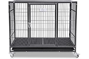 Homey Pet 37'' Heavy Duty Goat Cage On Wheels