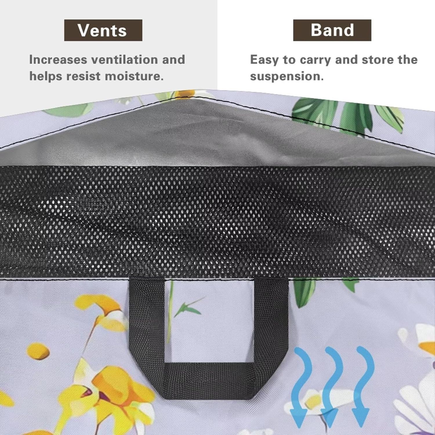 Daisy Windproof Chaise Lounge Chair Covers Protective Covers for Outdoor Furniture Heavy Duty Waterproof Patio Lounge Cover