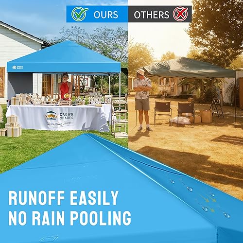 Miniatura 140 de CROWN SHADES - Toldo desplegable de 10 x 10 pies con 1 pared lateral, tienda de campaña de playa que se arma con solo presionar un botón, glorieta