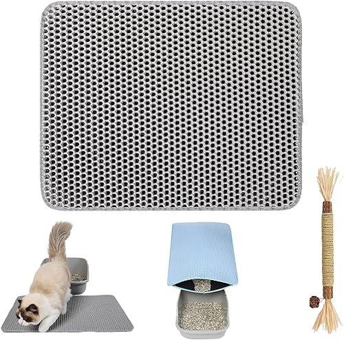 Miniatura 1 de Adorapaws - Tapete para trampa de arena para gatos, tapete de arena para gatos Adora Paws, tapete para atrapar arena, tapete de arena para gatitos,