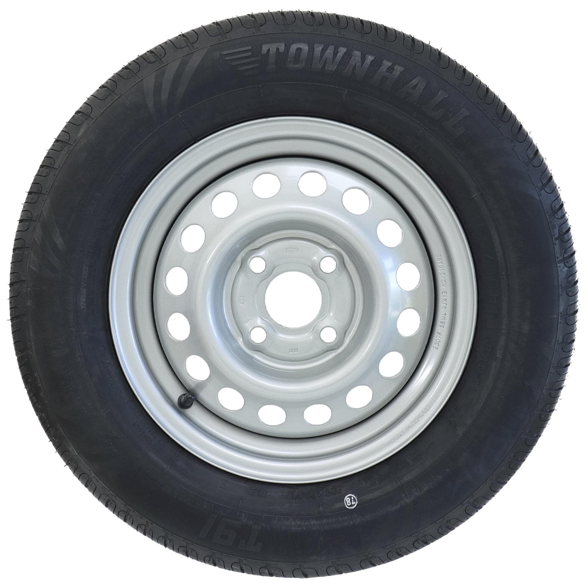 The Drive Komplettrad 155/80R13 84N XL für Pkw-Anhänger & Caravan – Felge 4Jx13 H2 ET30 – Lochkreis 4x100 – Tragkraft 500kg – max. 140 km/h – hochwertiges Ersatzrad speziell für Anhänger