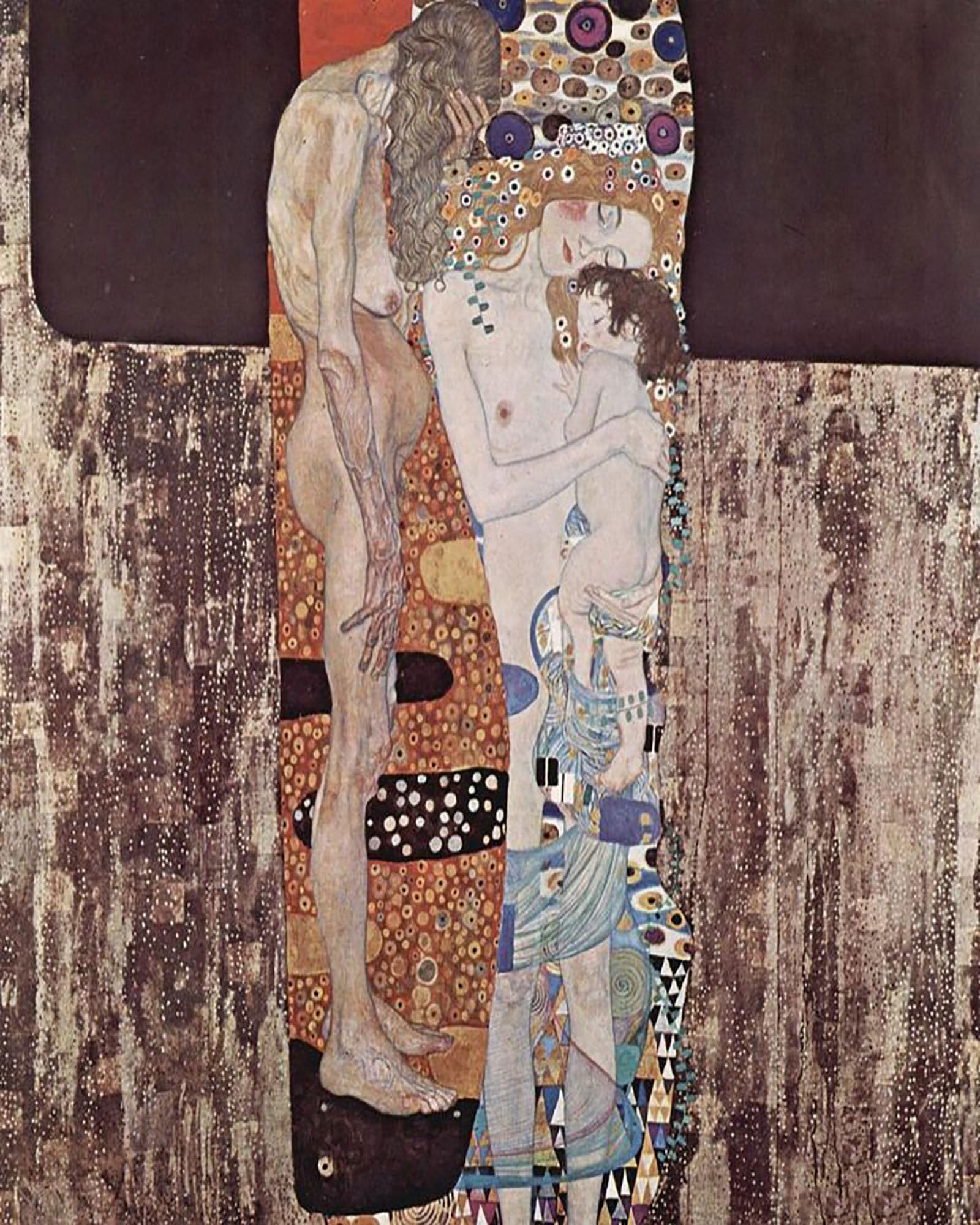 ZHXXFD Paint By Numbers for Adults Kids Beginners Landscape Famous Paintings Without Frame 40X50CM The Three Ages of Woman - Gustav Klimt,A9