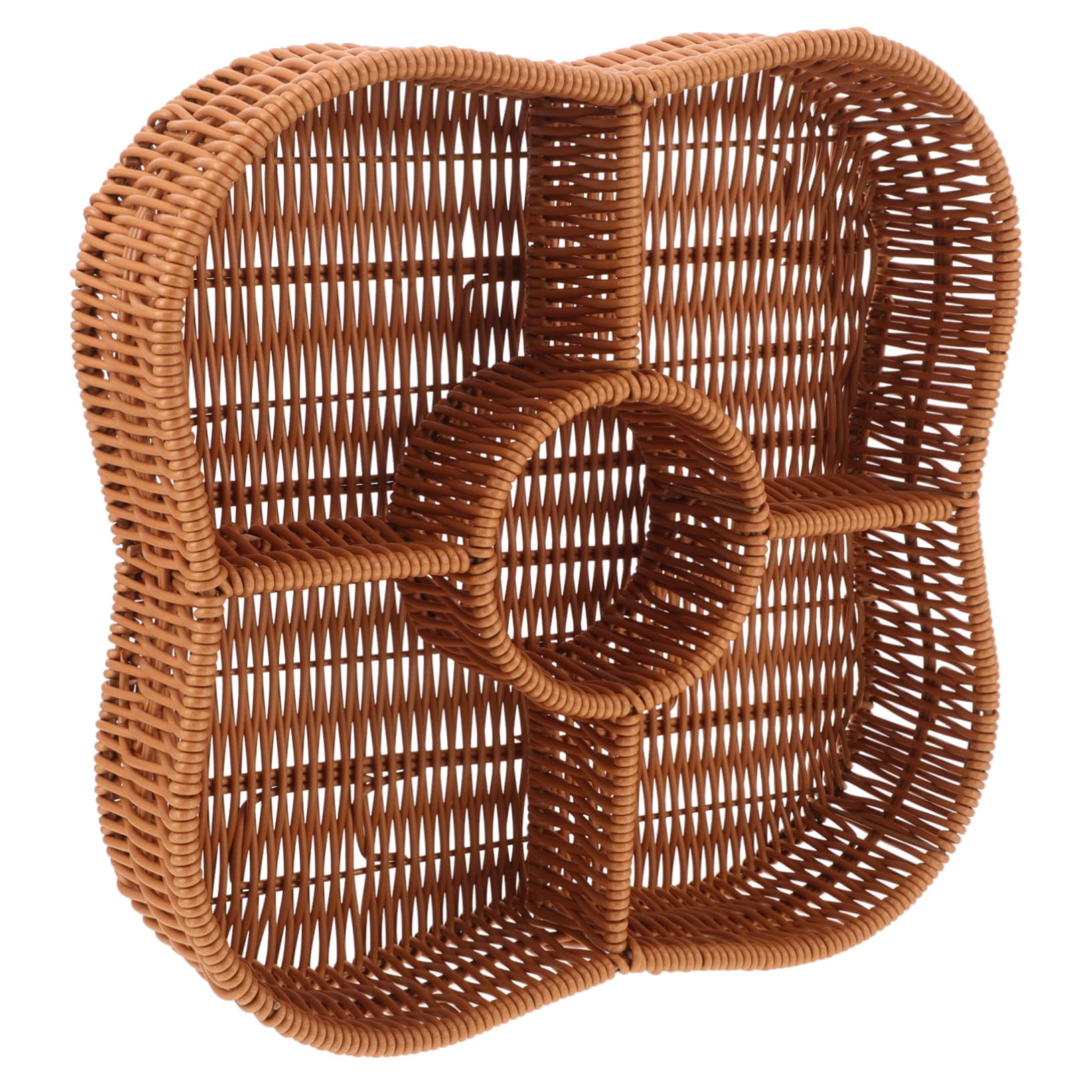 Cabilock Cesta Tejida de Plástico para Frutas Separadores, Estilo Rústico | Uso Doméstico en Salón y Mesa Auxiliar, Solución de Almacenaje Multifunción, para Alimento y Decoración