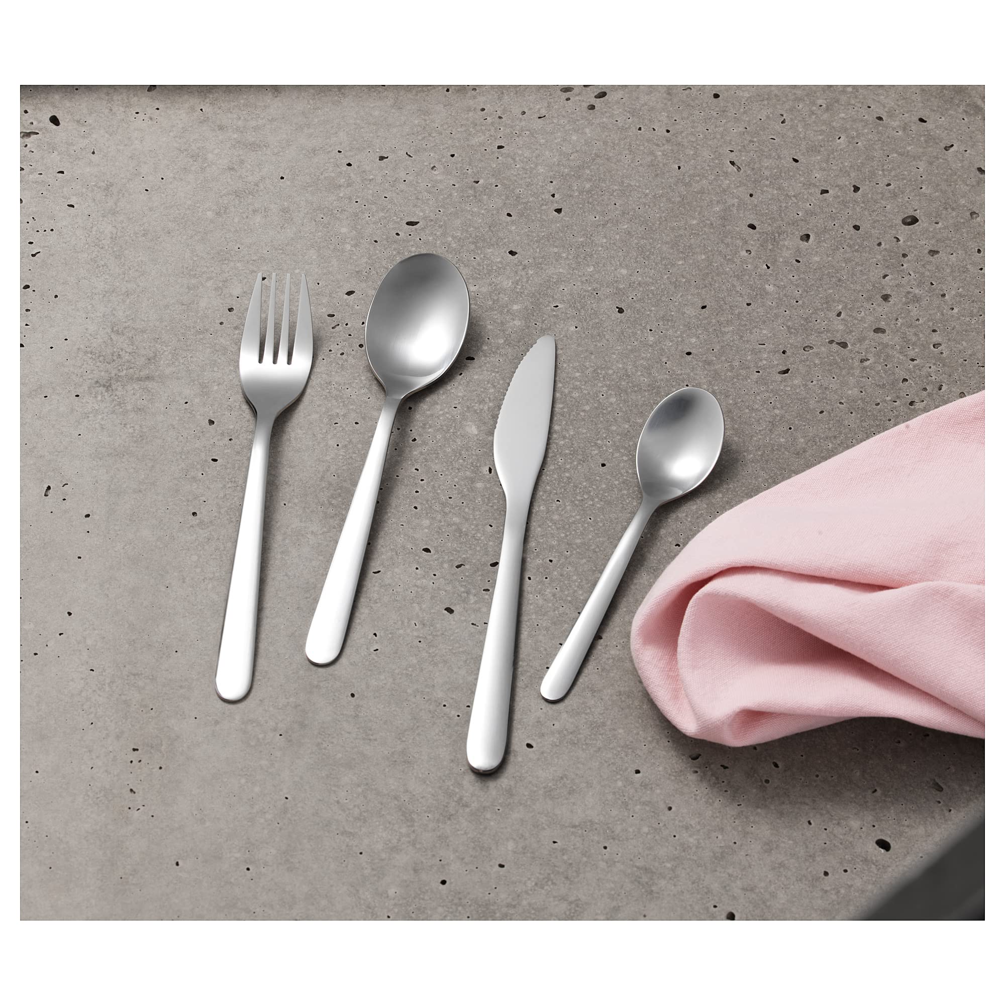 IKEA FÖRNUFT - Cubertería (24 piezas, acero inoxidable)