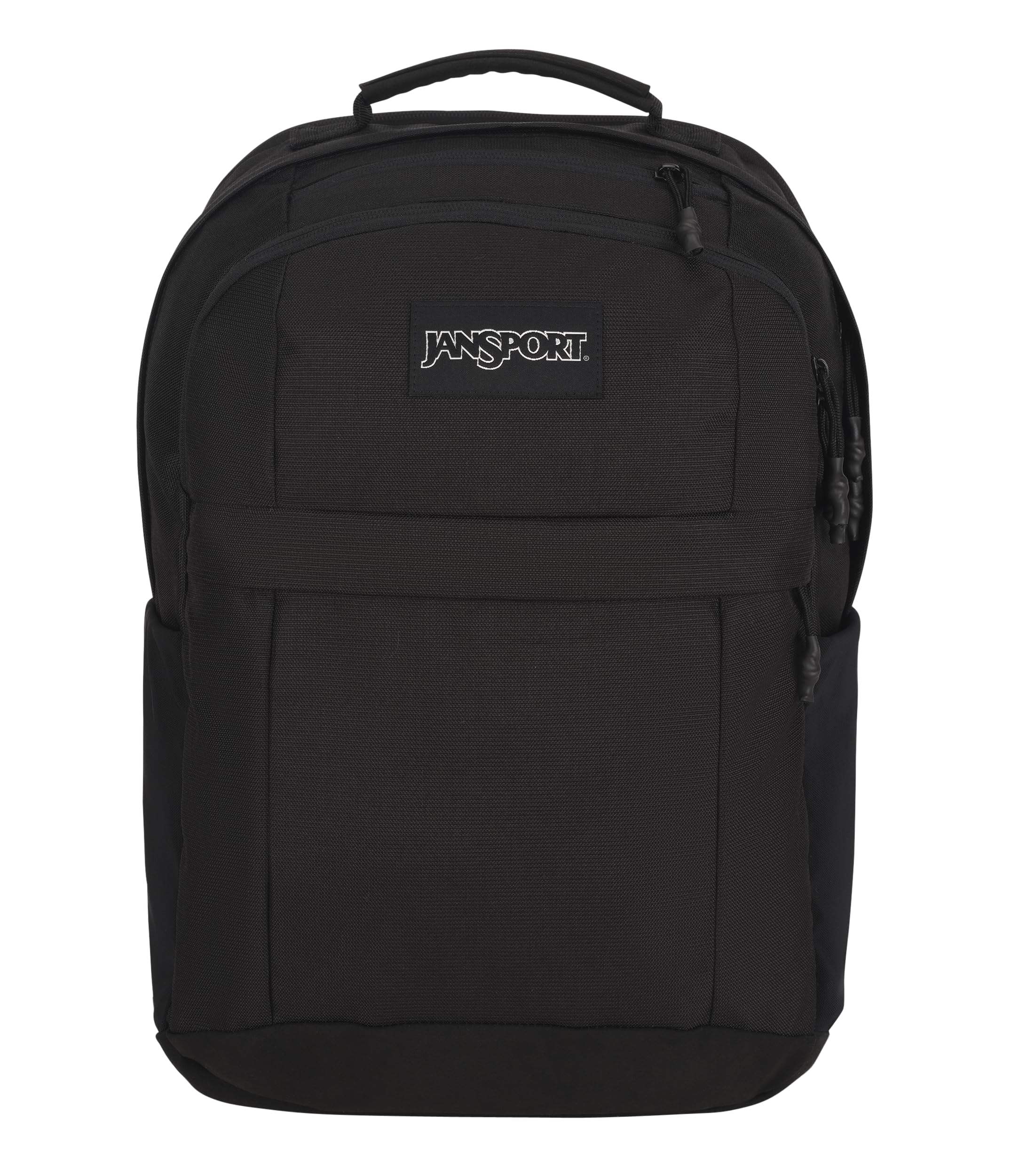 jansport landings pack – large backpack with soft back panel, dual water bottle pockets, 15-inch padded laptop compartment, black